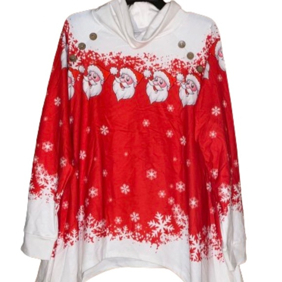 🎁NEW Women 2xl red white holiday sweater - Picture 5 of 6